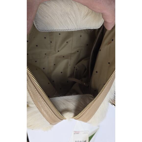 Kate Spade New York Small Marcy Winter White Fur Satchel - Picture 4 of 5